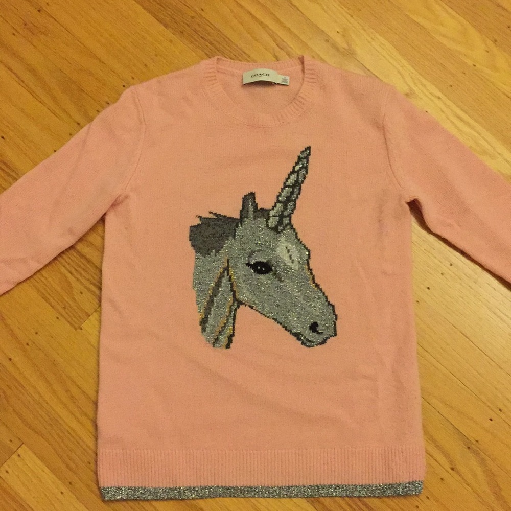 Coach Unicorn Glitter Sweater